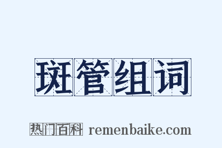 斑管组词是什么意思的图片